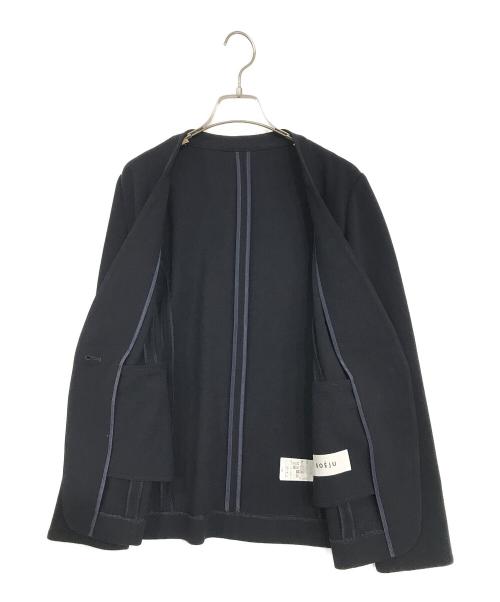 SOEJU（ソージュ）SOEJU (ソージュ) ウールライクノーカラージャケット ネイビー サイズ:Mの古着・服飾アイテム