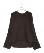 YOKEヨーク）の古着「7G ALPACA WOOL CARDIGAN RIB STITCH KNIT」｜ブラウン