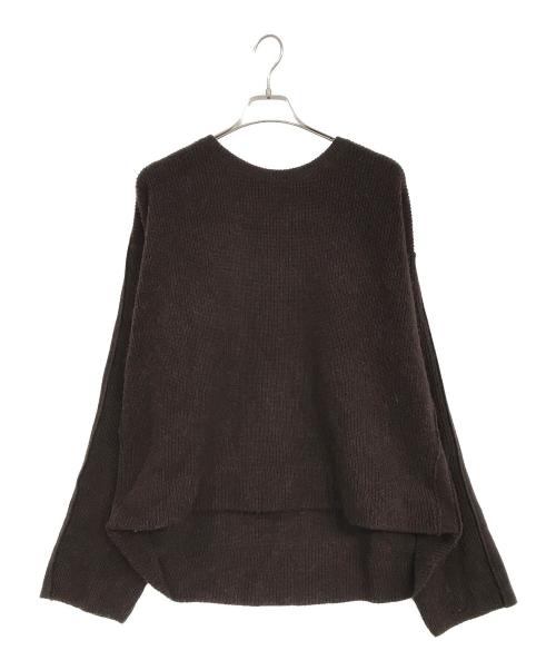 YOKE（ヨーク）YOKE (ヨーク) 7G ALPACA WOOL CARDIGAN RIB STITCH KNIT ブラウン サイズ:Sの古着・服飾アイテム