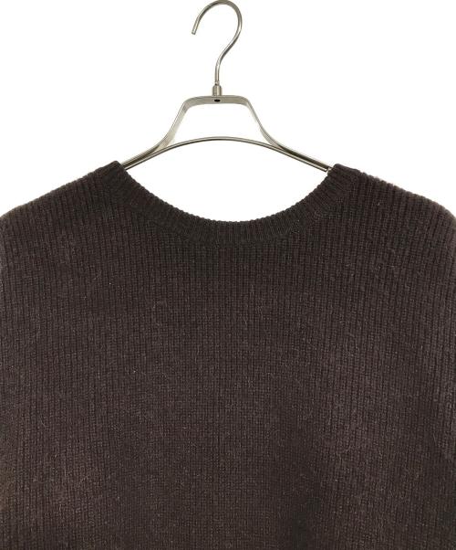 YOKE（ヨーク）YOKE (ヨーク) 7G ALPACA WOOL CARDIGAN RIB STITCH KNIT ブラウン サイズ:Sの古着・服飾アイテム