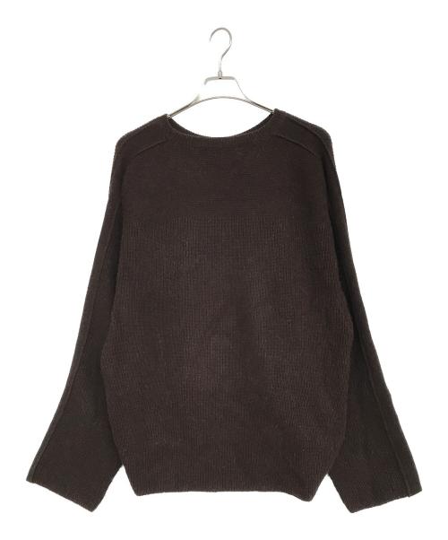 YOKE（ヨーク）YOKE (ヨーク) 7G ALPACA WOOL CARDIGAN RIB STITCH KNIT ブラウン サイズ:Sの古着・服飾アイテム