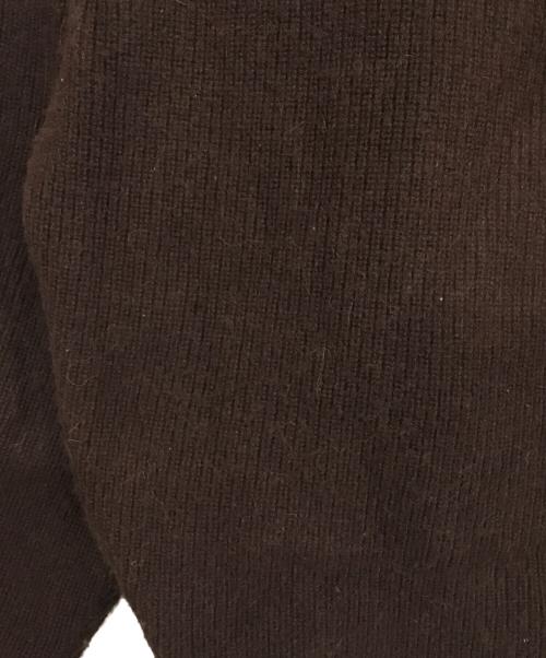 YOKE（ヨーク）YOKE (ヨーク) 7G ALPACA WOOL CARDIGAN RIB STITCH KNIT ブラウン サイズ:Sの古着・服飾アイテム