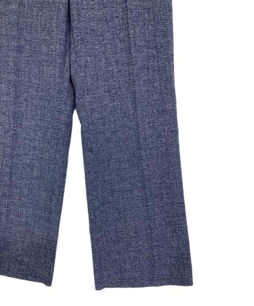 LAUTRE AMONT（ロートレアモン）LAUTRE AMONT (ロートレアモン) サマーツイードワイドストレートパンツ ネイビー サイズ:38の古着・服飾アイテム