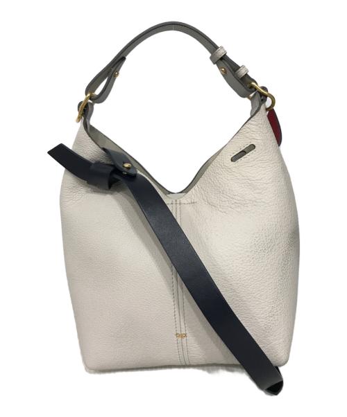 ANYA HINDMARCH（アニヤ・ハインドマーチ）ANYA HINDMARCH (アニヤハインドマーチ) ビルドアバッグ アイボリーの古着・服飾アイテム