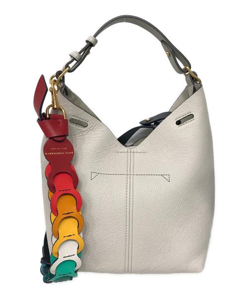 ANYA HINDMARCH（アニヤ・ハインドマーチ）ANYA HINDMARCH (アニヤハインドマーチ) ビルドアバッグ アイボリーの古着・服飾アイテム