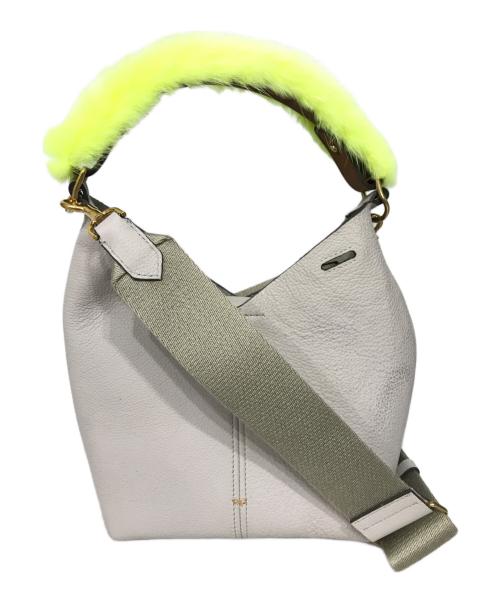 ANYA HINDMARCH（アニヤ・ハインドマーチ）ANYA HINDMARCH (アニヤハインドマーチ) ビルドアバッグ アイボリーの古着・服飾アイテム