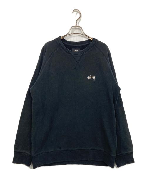 stussy（ステューシー）stussy (ステューシー) ワンポイントロゴスウェット ブラック サイズ:XLの古着・服飾アイテム