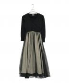 Resexxyリゼクシー）の古着「カーデセットチュールワンピース」｜ブラック