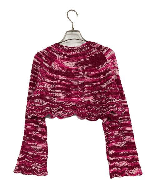 BEAMS BOY（ビームスボーイ）BEAMS BOY (ビームスボーイ) カスリニットカーディガン パープル サイズ:表記無しの古着・服飾アイテム