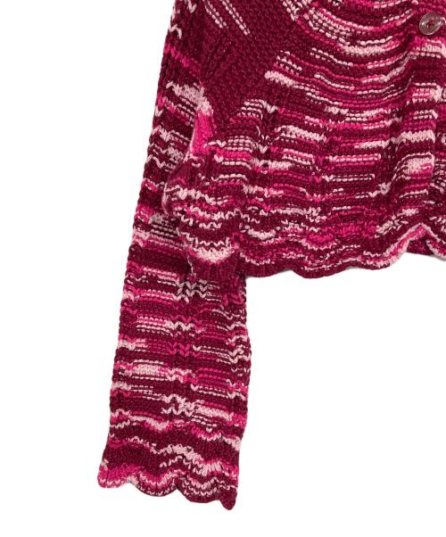 BEAMS BOY（ビームスボーイ）BEAMS BOY (ビームスボーイ) カスリニットカーディガン パープル サイズ:表記無しの古着・服飾アイテム