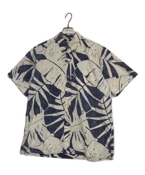reyn spooner（レイン スプナー）reyn spooner (レイン スプナー) 半袖アロハシャツ ホワイト×ブルー サイズ:Mの古着・服飾アイテム