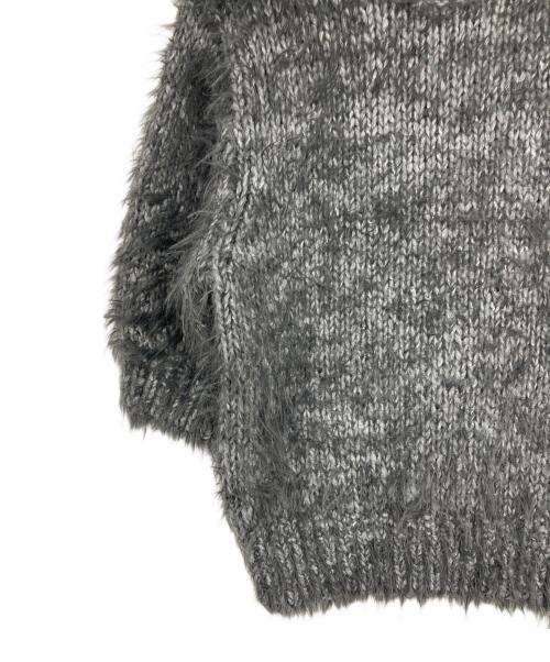 BEAUTY&YOUTH（ビューティーアンドユース）BEAUTY&YOUTH (ビューティーアンドユース) フェザーヤーン ショートスリーブ ニット プルオーバー グレー サイズ:表記無しの古着・服飾アイテム