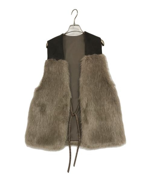 STYLE DELI（スタイルデリ）STYLE DELI (スタイルデリ) ボリュームファーベスト ブラウン サイズ:Fの古着・服飾アイテム