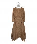 LAGUNA MOONラグナムーン）の古着「LADYハンカチーフヘムレースドレス」｜ブラウン