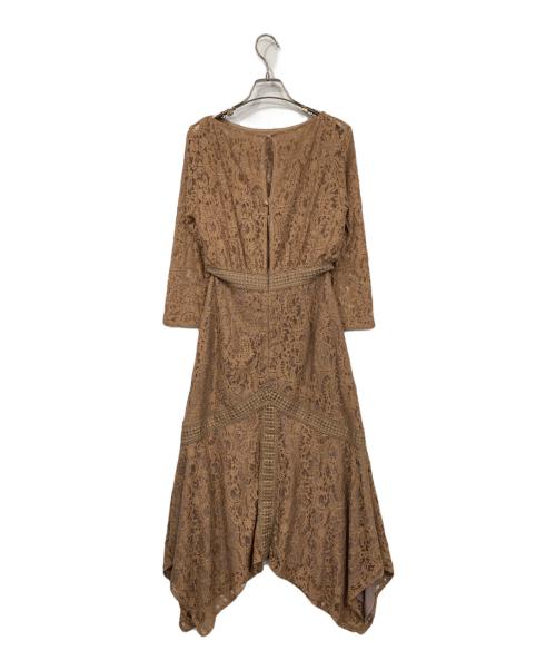 LAGUNA MOON（ラグナムーン）LAGUNA MOON (ラグナムーン) LADYハンカチーフヘムレースドレス ブラウン サイズ:M 未使用品の古着・服飾アイテム