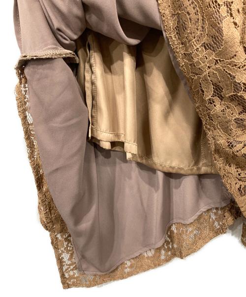 LAGUNA MOON（ラグナムーン）LAGUNA MOON (ラグナムーン) LADYハンカチーフヘムレースドレス ブラウン サイズ:M 未使用品の古着・服飾アイテム