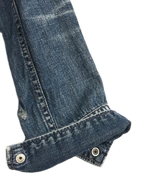 KAPITAL（キャピタル）KAPITAL (キャピタル) ダメージ加工ウエスタンシャツ ブルー サイズ:SZIE Sの古着・服飾アイテム