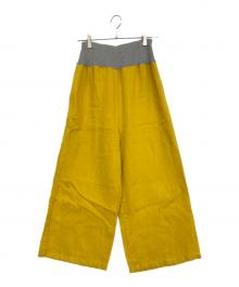 BEARDSLEY（ビアズリー）の古着「ウエストリブリネンパンツ」｜イエロー
