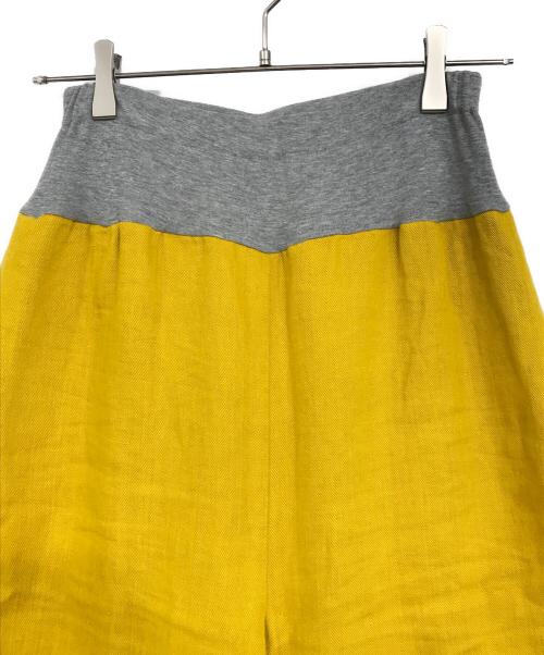 BEARDSLEY（ビアズリー）BEARDSLEY (ビアズリー) ウエストリブリネンパンツ イエロー サイズ:SZIE FREEの古着・服飾アイテム