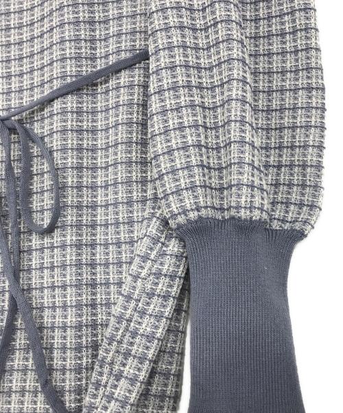 Resexxy（リゼクシー）RESEXXY (リゼクシー) バイカラーツイードマーメイドニットワンピース ブルー サイズ:Fの古着・服飾アイテム