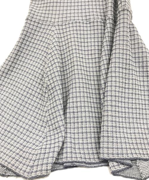 Resexxy（リゼクシー）RESEXXY (リゼクシー) バイカラーツイードマーメイドニットワンピース ブルー サイズ:Fの古着・服飾アイテム