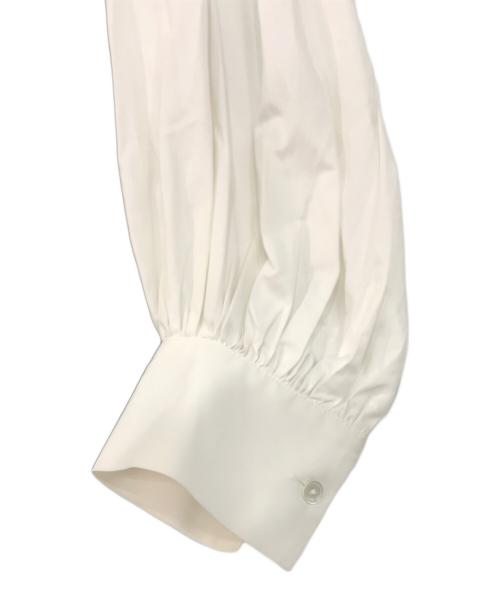 icB（アイシービー）icB (アイシービー) クロスコンビ シャツドッキング ニットワンピース ホワイト×ブラック サイズ:Sの古着・服飾アイテム