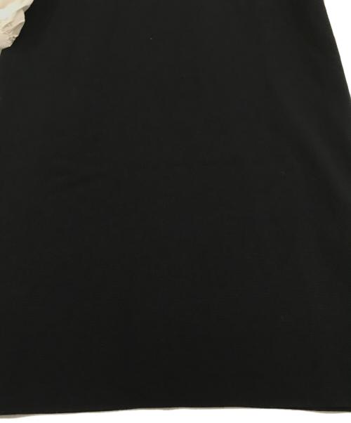 icB（アイシービー）icB (アイシービー) クロスコンビ シャツドッキング ニットワンピース ホワイト×ブラック サイズ:Sの古着・服飾アイテム