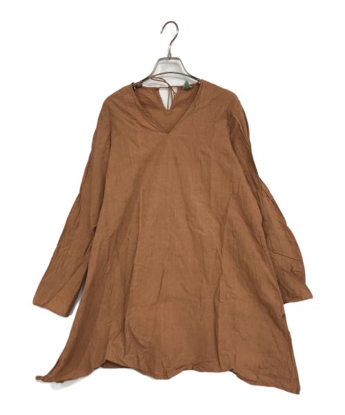 45rpm（45アールピーエム）45rpm (45アールピーエム) 長袖ブラウス ブラウン サイズ:1の古着・服飾アイテム