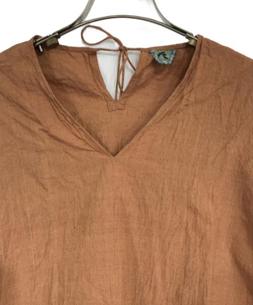 45rpm（45アールピーエム）45rpm (45アールピーエム) 長袖ブラウス ブラウン サイズ:1の古着・服飾アイテム