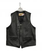Schottショット）の古着「193V LEATHER VEST」｜ブラック
