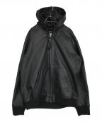 Schottショット）の古着「フルジップレザーパーカーブルゾン」｜ブラック