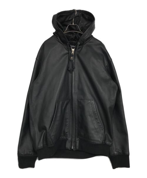 Schott（ショット）Schott (ショット) フルジップレザーパーカーブルゾン ブラック サイズ:2XLの古着・服飾アイテム
