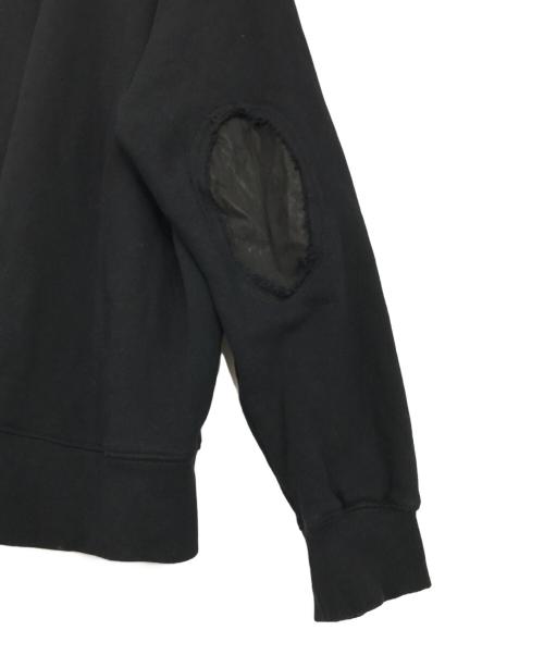 Schott（ショット）Schott (ショット) LEATHER ELBOW PATCH ZIP HOODED SWEAT ブラック サイズ:2XLの古着・服飾アイテム