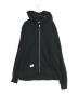 Schott（ショット）の古着「LEATHER ELBOW PATCH ZIP HOODED SWEAT」｜ブラック