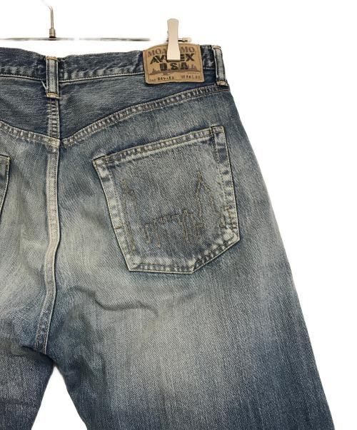 AVIREX（アヴィレックス）AVIREX (アヴィレックス) MOANDMO CLOTHING CON DENIM PANTS インディゴ サイズ:SZIE 36の古着・服飾アイテム