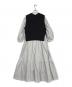 JUSGLITTY (ジャスグリッティー) シャツワンピ×ベストセット ホワイト×ブラック サイズ:2：4500円