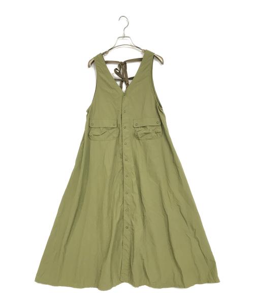 BEAMS BOY（ビームスボーイ）BEAMS BOY (ビームスボーイ) ナイロン タッサー C-1 ノースリーブ ワンピース 黄緑 サイズ:記載なしの古着・服飾アイテム