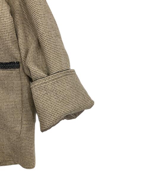 SLOBE IENA（スローブ イエナ）SLOBE IENA (スローブ イエナ) ツィードVネックノーカラージャケット ベージュ サイズ:Fの古着・服飾アイテム