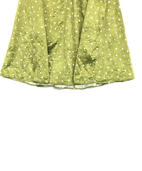 GANNI（ガニー）GANNI (ガニー) ドットスカート 黄緑 サイズ:36の古着・服飾アイテム