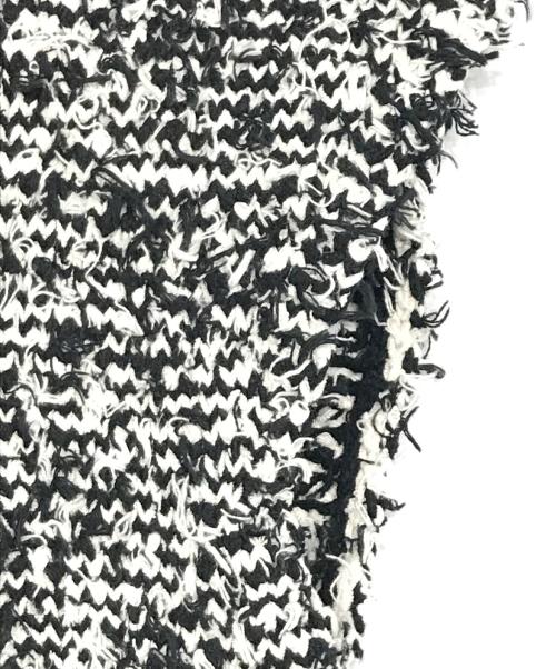 MIESROHE（ミースロエ）MIESROHE (ミースロエ) フラッフィーニットベスト ブラック×ホワイト サイズ:ONE SIZEの古着・服飾アイテム