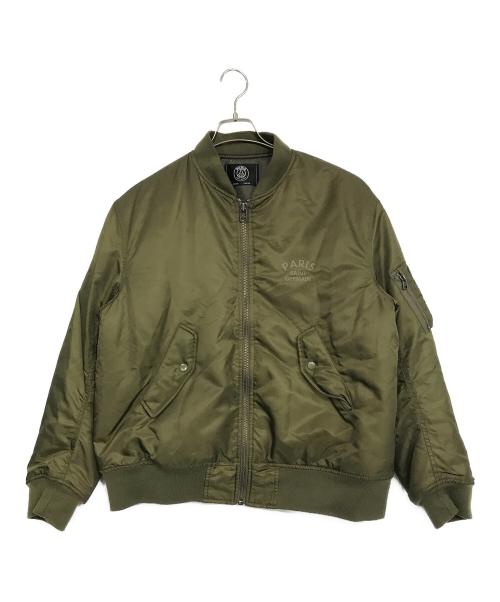 Paris Saint-Germain（パリサンジェルマン）Paris Saint-Germain (パリサンジェルマン) MA-1 ブルゾン カーキ サイズ:Mの古着・服飾アイテム