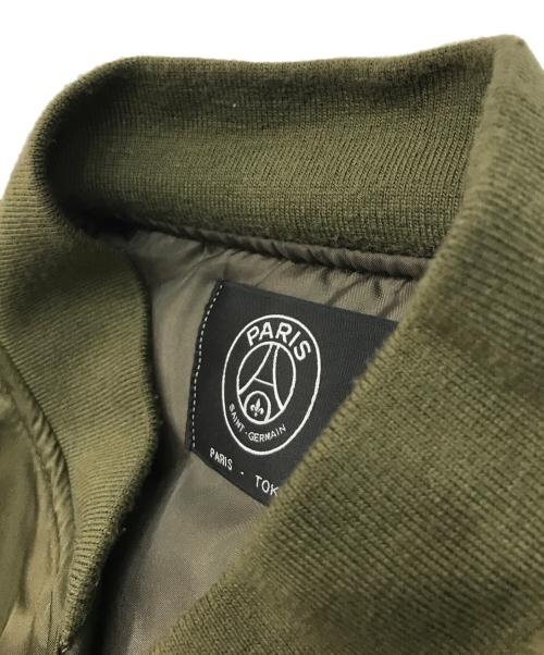 Paris Saint-Germain（パリサンジェルマン）Paris Saint-Germain (パリサンジェルマン) MA-1 ブルゾン カーキ サイズ:Mの古着・服飾アイテム