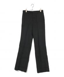 AP STUDIO（エーピーストゥディオ）の古着「リネンキュプラストレートパンツ」｜ブラック