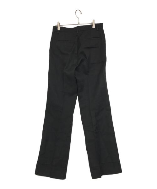 AP STUDIO（エーピーストゥディオ）AP STUDIO (エーピーストゥディオ) リネンキュプラストレートパンツ ブラック サイズ:34の古着・服飾アイテム