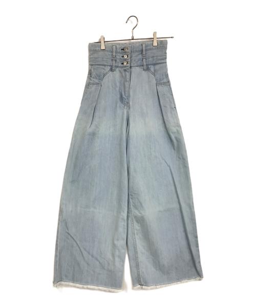 STUMBLY（スタンブリ―）STUMBLY (スタンブリ―) ハイウエストワイドパンツ インディゴ サイズ:36の古着・服飾アイテム