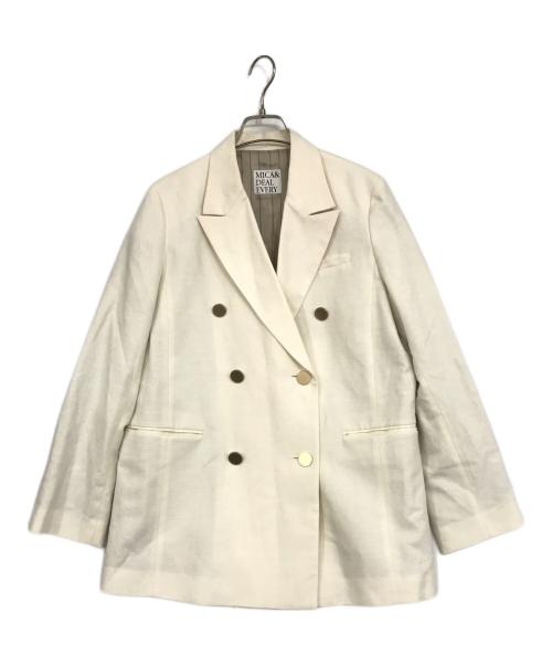 MICA&DEAL（マイカアンドディール）MICA&DEAL (マイカアンドディール) ダブルボタンテーラードジャケット アイボリー サイズ:Fの古着・服飾アイテム