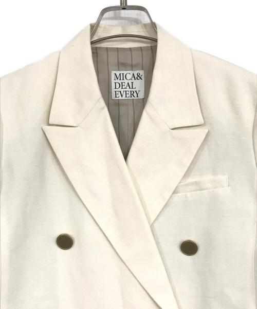 MICA&DEAL（マイカアンドディール）MICA&DEAL (マイカアンドディール) ダブルボタンテーラードジャケット アイボリー サイズ:Fの古着・服飾アイテム
