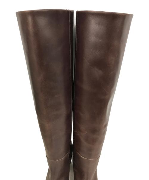 Pippichic（ピッピシック）Pippichic (ピッピシック) チャンキーヒール ポインテッドトゥロングブーツ ブラウン サイズ:36の古着・服飾アイテム