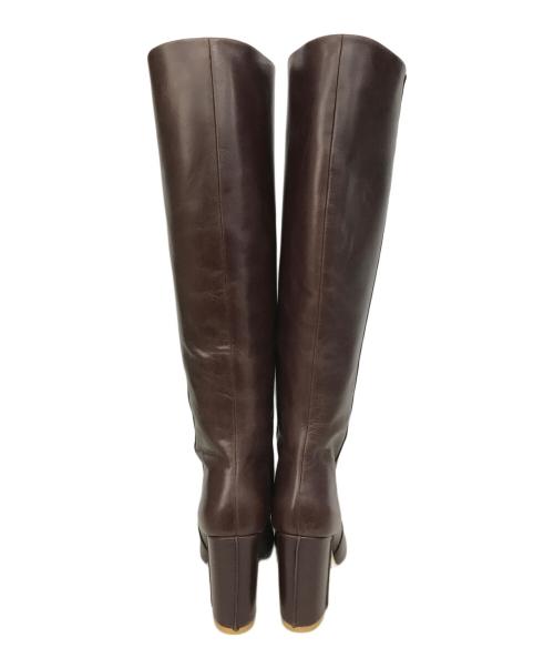 Pippichic（ピッピシック）Pippichic (ピッピシック) チャンキーヒール ポインテッドトゥロングブーツ ブラウン サイズ:36の古着・服飾アイテム