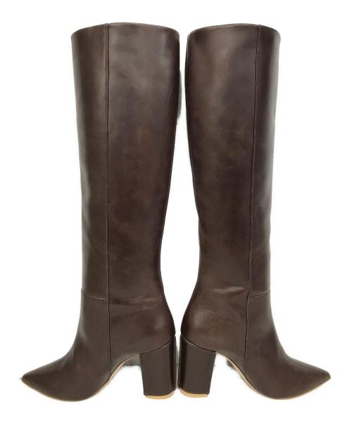 Pippichic（ピッピシック）Pippichic (ピッピシック) チャンキーヒール ポインテッドトゥロングブーツ ブラウン サイズ:36の古着・服飾アイテム